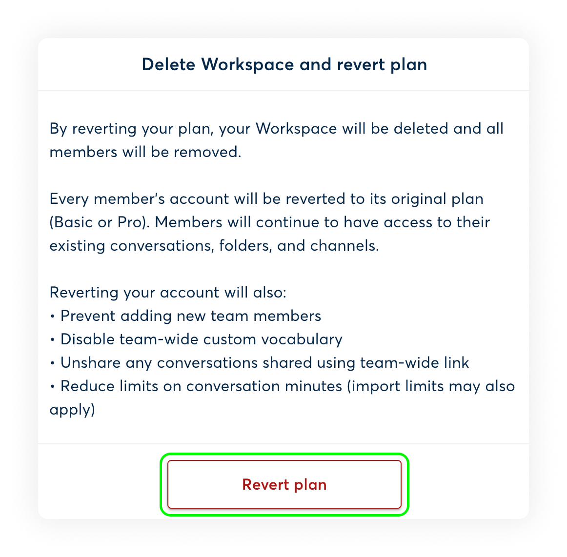 Revert And Downgrade Your Paid Workspace Back To An Individual Account ...