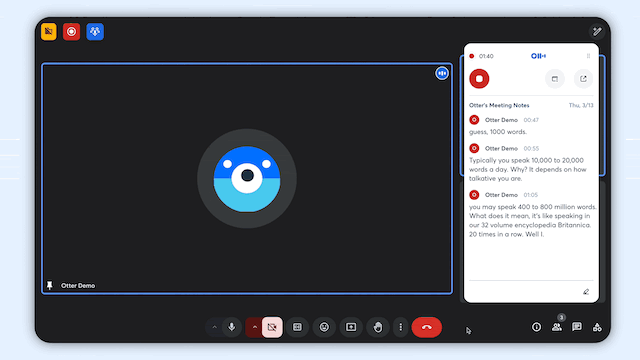google meet otter chrome extension.gif