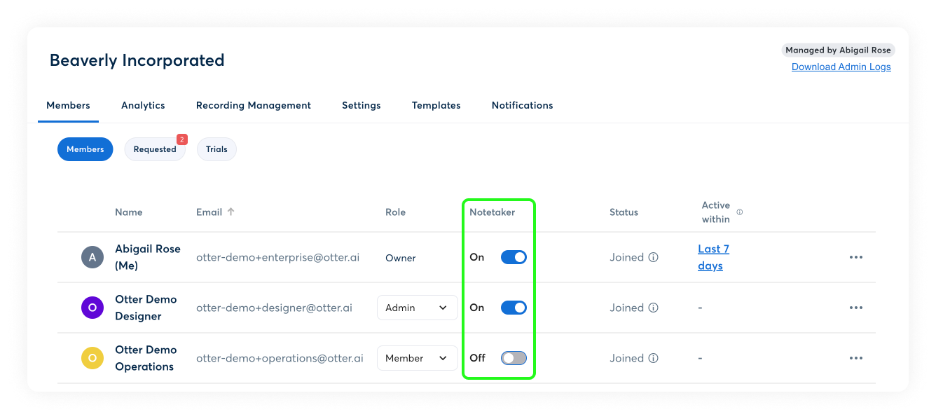 manage notetaker for workspace.png
